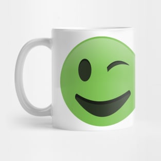 Winking Green Smilie Mug